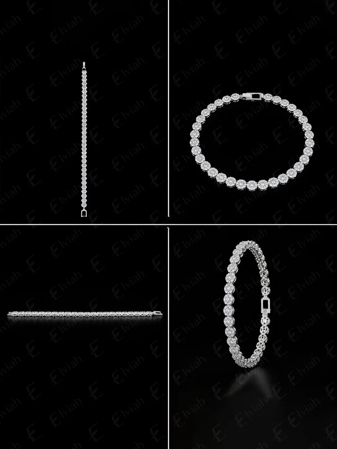 Silver Petal Line Bracelet (3)