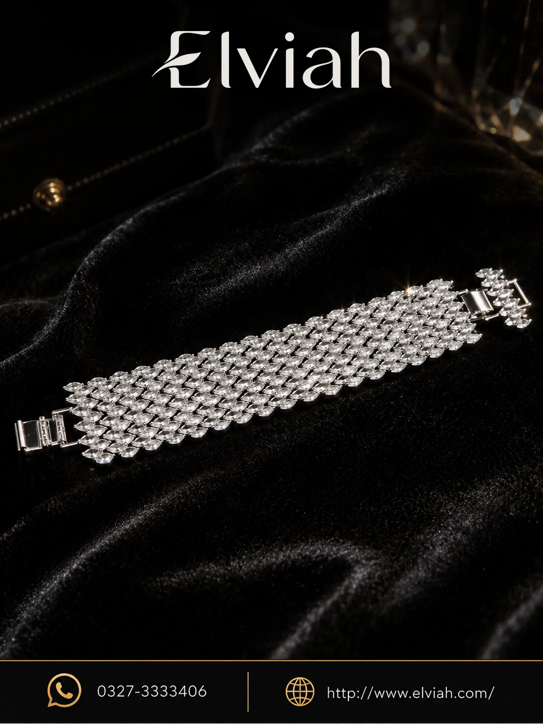 Silver Petal Weave Bracelet (1)