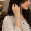 Silver Petal Weave Bracelet (2)