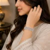 Silver Petal Weave Bracelet (3)
