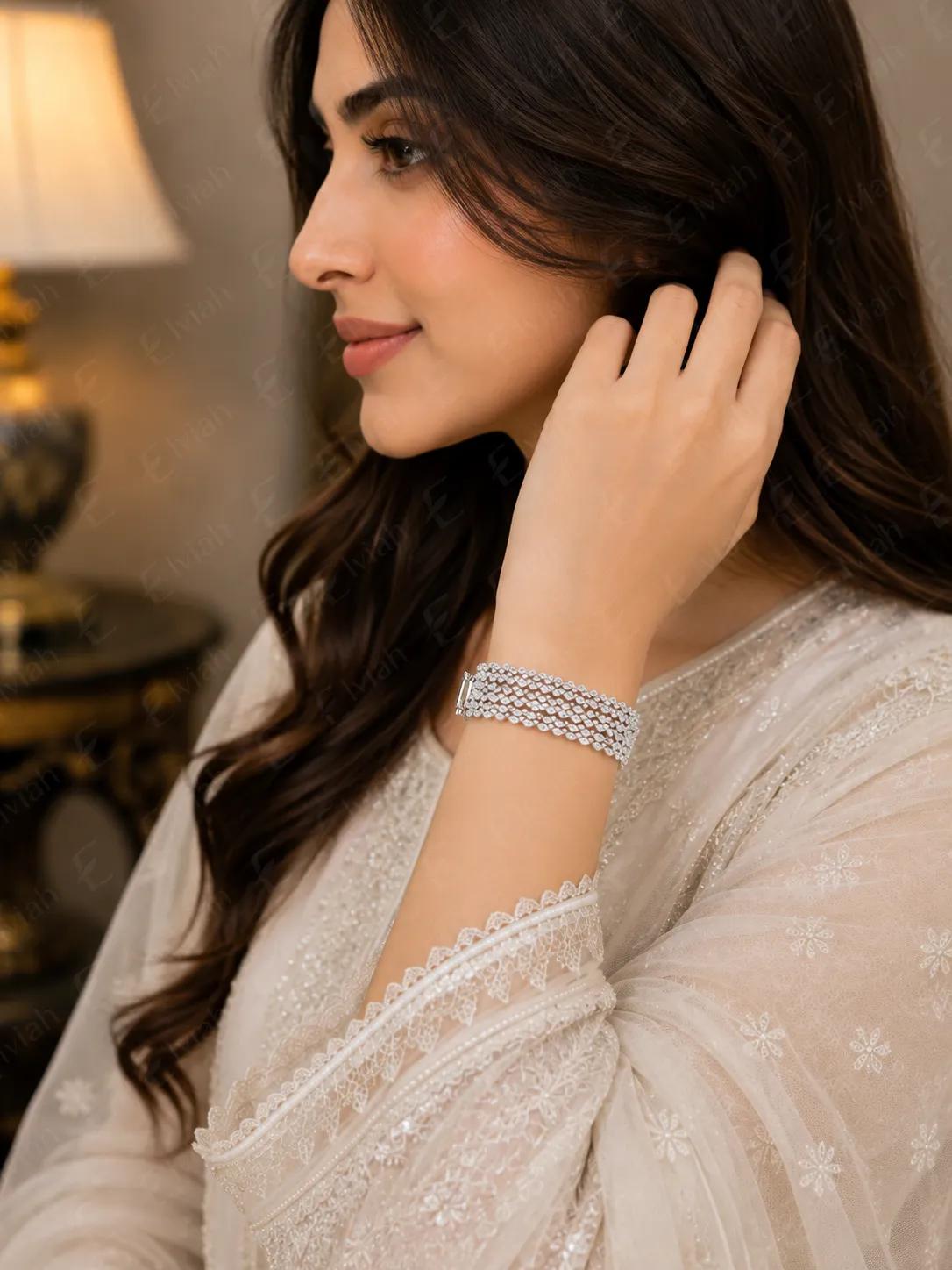 Silver Petal Weave Bracelet (3)