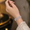 Silver Petal Weave Bracelet (5)