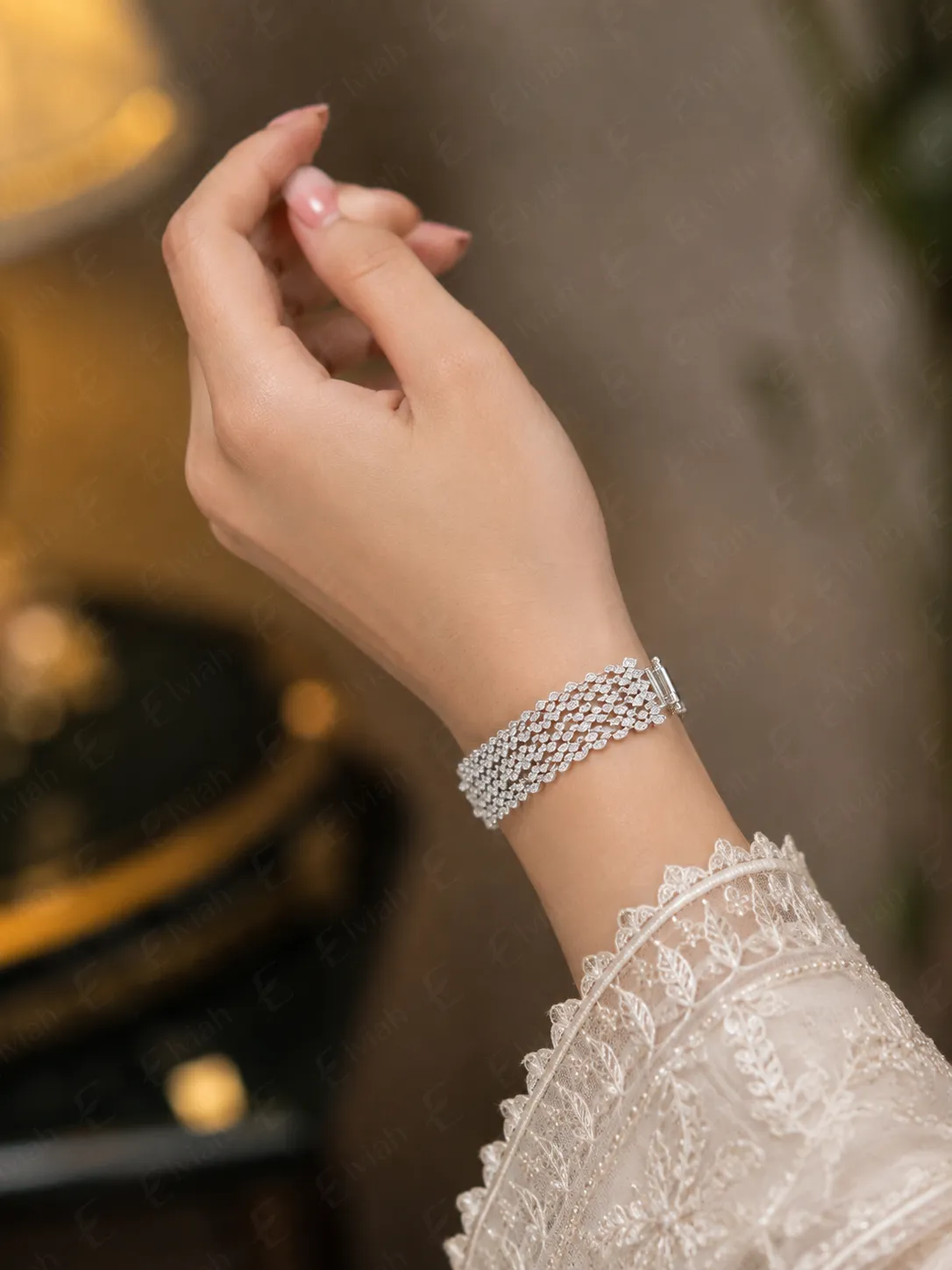 Silver Petal Weave Bracelet (5)